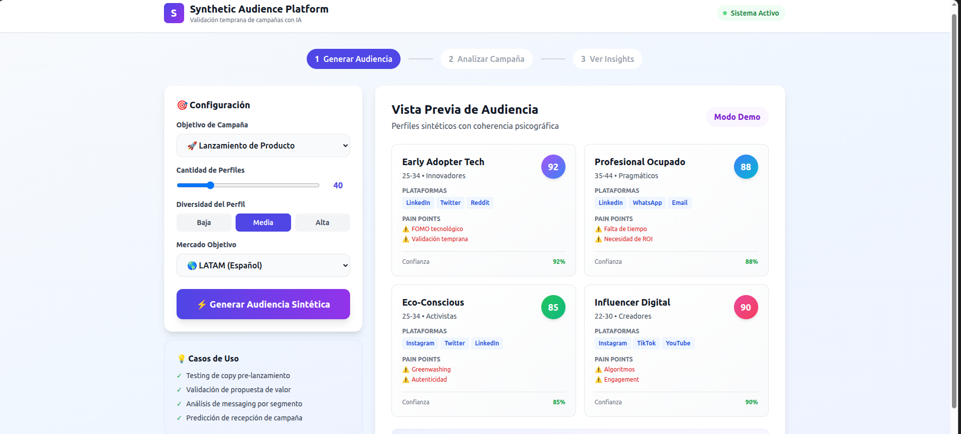 Synthetic Audience - Generar Audiencia